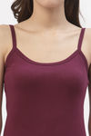 Floret Cotton Camisole (Pack of 2) - Wine Pink — thumbnail 9